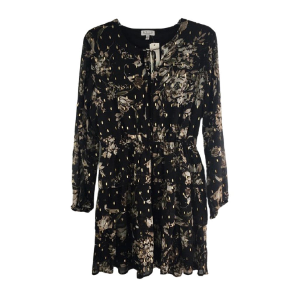 NWT AVLN Studio London Polka Dot Shine Dress M